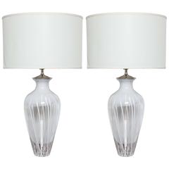 Pair of Murano Glass Overlay