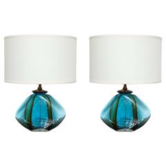 Pair of Petite Murano Table Lamps