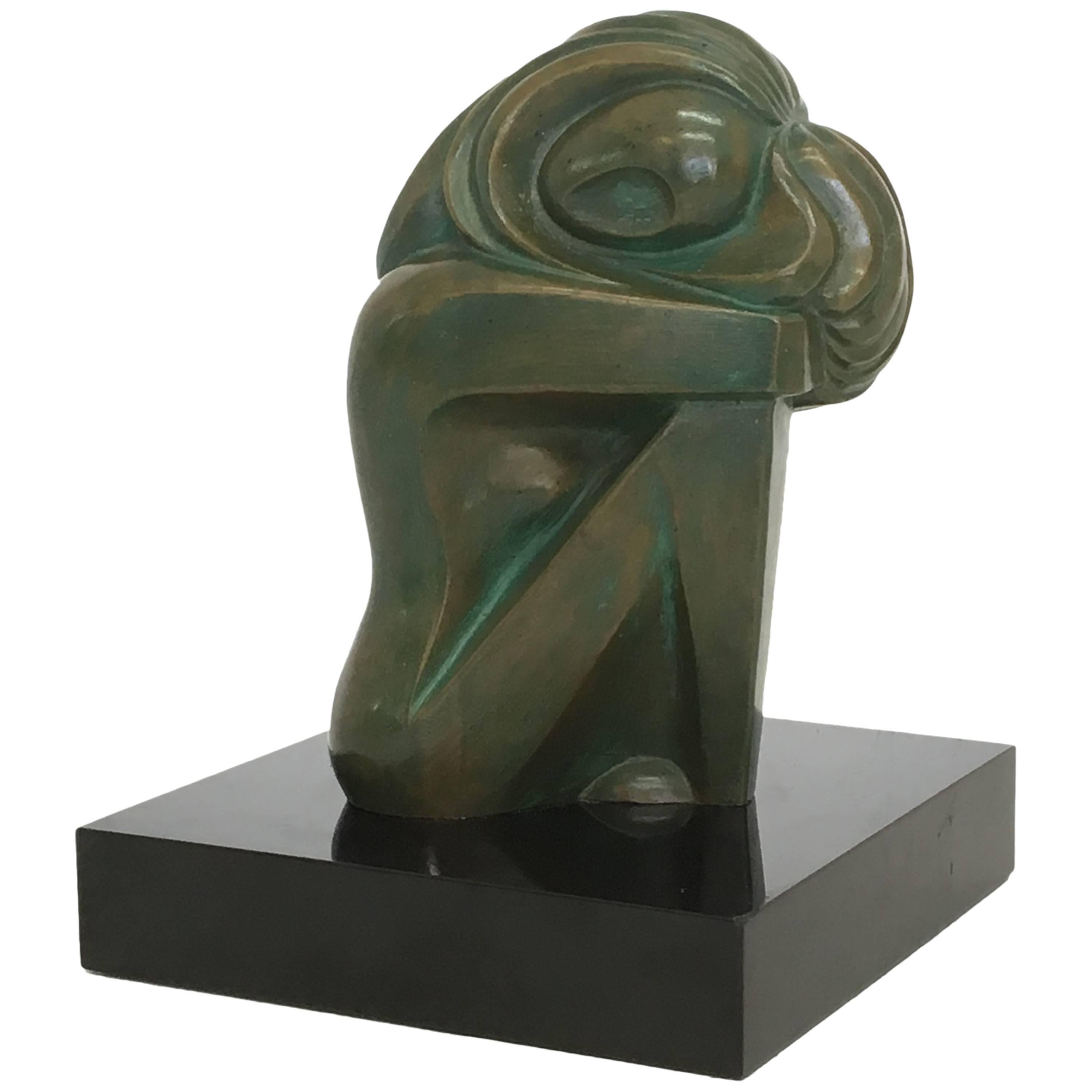 Mid-Century Bronze Nude Sculpture by Jose Ledesma Zavala For Sale