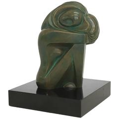 Mid-Century Bronze Nude Sculpture by Jose Ledesma Zavala 3