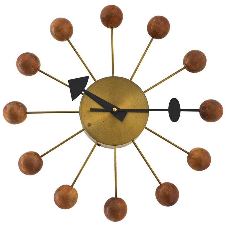 Early Original Nelson for Howard Miller Ball Clock at 1stDibs