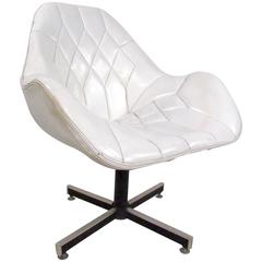 Mid-Century Modern Tufted Swivel Lounge Chair 9