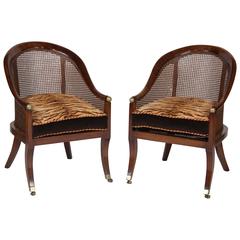 Antique Pair of Regency Style Mahogany Tub Chairs