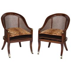 Pair of Regency Style Mahogany Tub Chairs