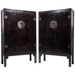 Antique Pair of Gilt Palace Park Cabinets