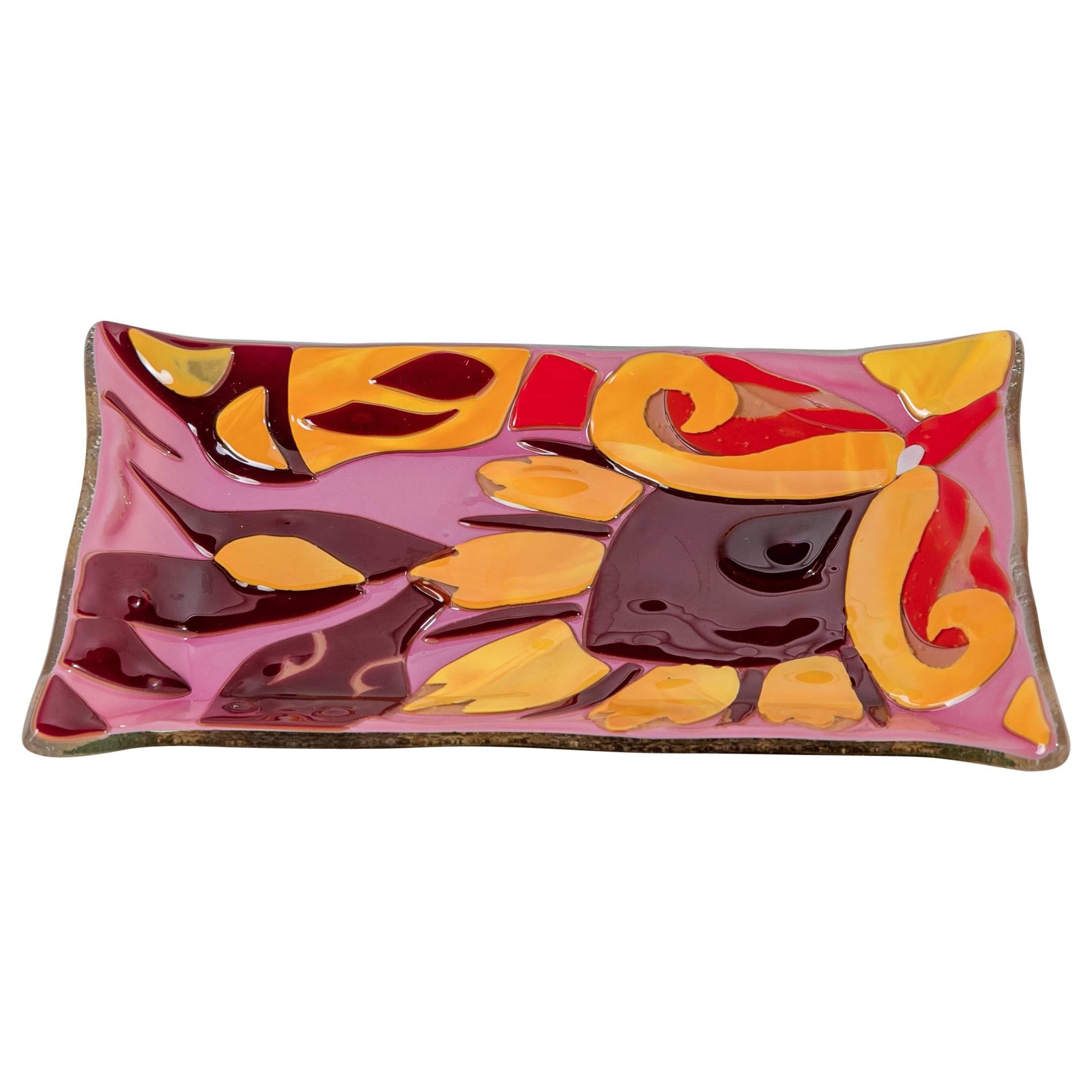 Etro Glass Catchall, 1990s For Sale