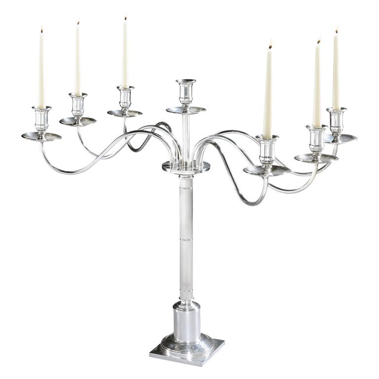 Giant SevenBranch Candelabra by Christofle, Paris For Sale at 1stDibs