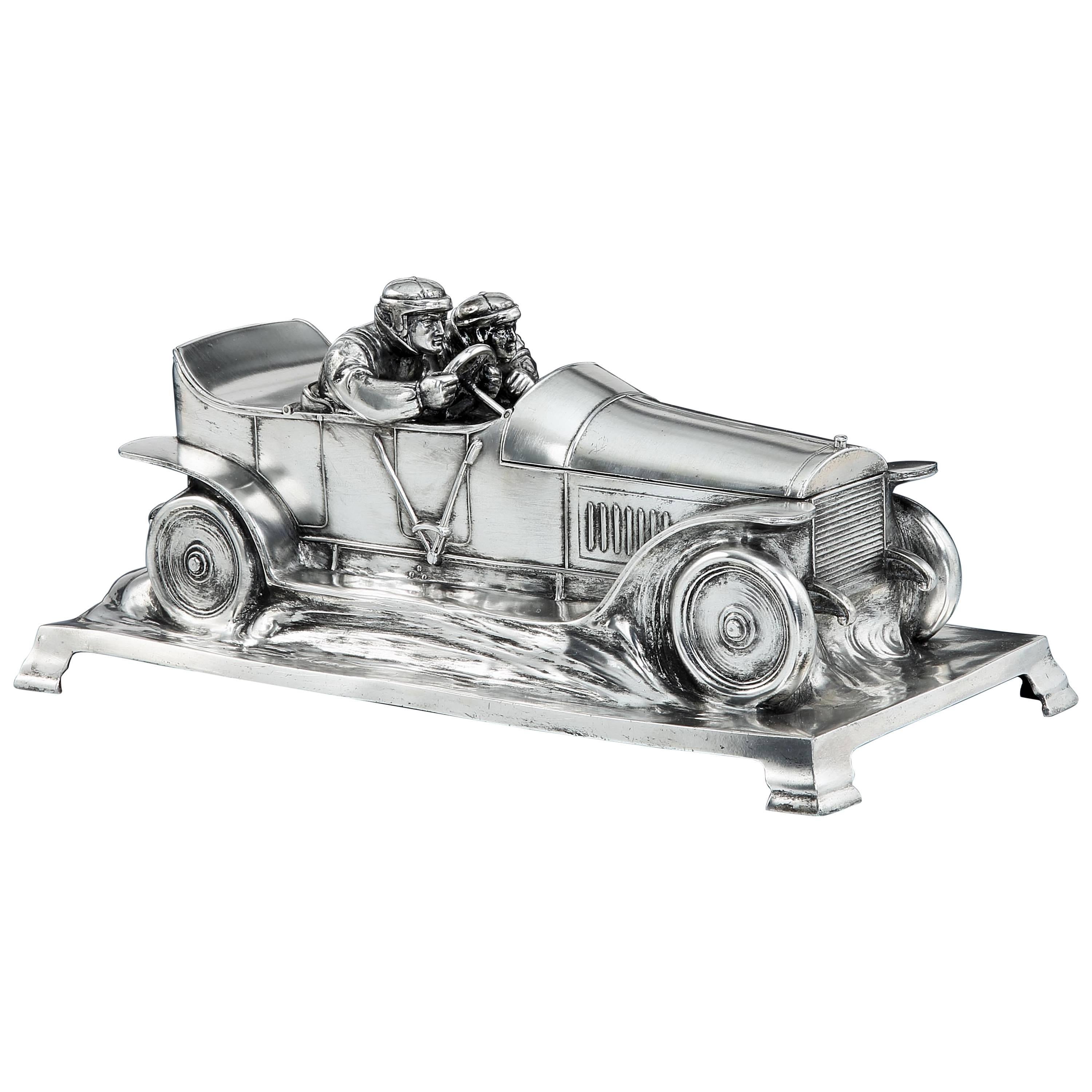 Edwardian Motor Car Cigar Box by WMF, 1910