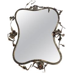 Sculptural Mirror in Hand-Wrought Iron by Salvino Marsura, 1960, Italy 10