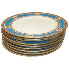 Antique Minton Set of Nine Plates from 1879 6