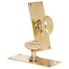 Antique 1920s Brass Door Knobs