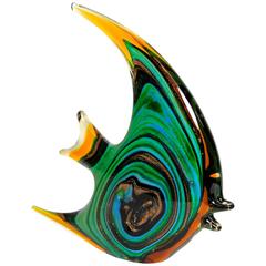 Colorful Caribbean Murano Glass Art Fish, Italy