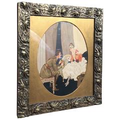 Early 20th Century Rare Art Nouveau Bronze Picture Frame with Floral Design 9