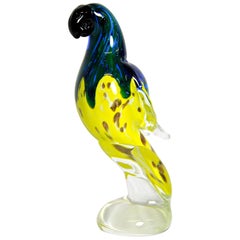 Beautiful Murano Glass Art Parrot, Italy