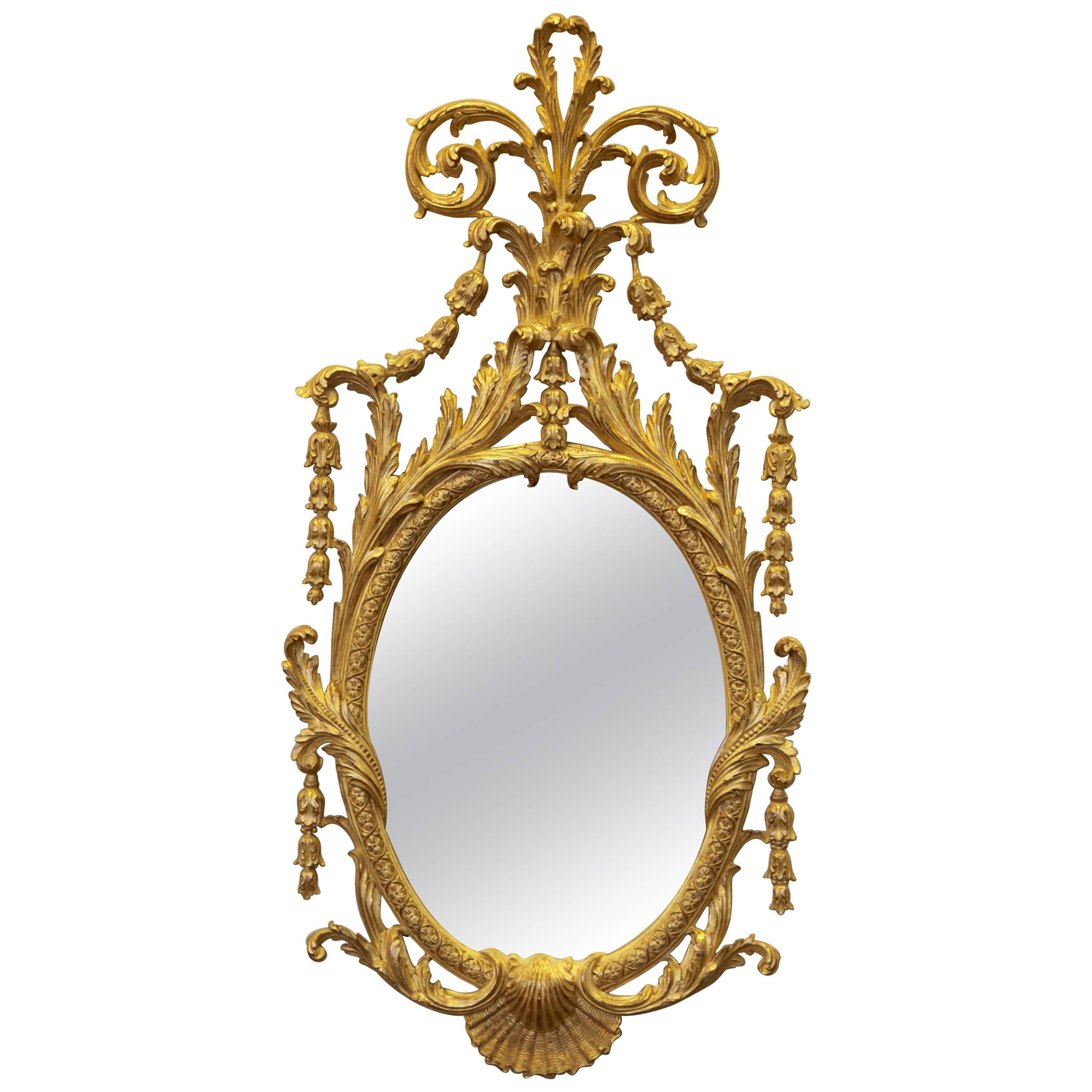 Spiegel aus vergoldetem Holz im George-IV-Stil, reproduziert von La Maison London