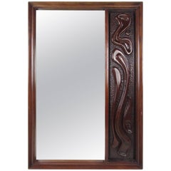 Used Brutalist Wall Mirror by Pulaski