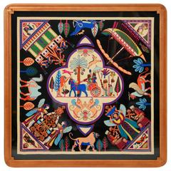Framed Vintage Egyptian Hermès Scarf 11