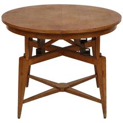Marcel Gascoin 1950s Convertible Coffee Centre Dining Table, Mid-Century, France 1