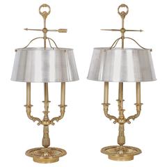 Elegant Pair of Louis XV Style Bouillotte Lamps