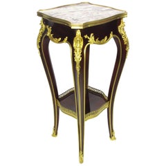Antique Fine French 19th-20th Century Louis XV Style Gilt Bronze-Mounted Side Table