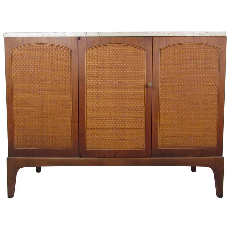 Teak Cane Front Credenza and by Founders at 1stdibs