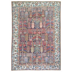 Antique Persian Bakhtiari Willow Tree Carpet