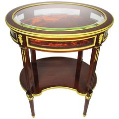 A French Louis XVI Style Belle Epoque Ormolu-Mounted Vitrine Table, Attr. Linke