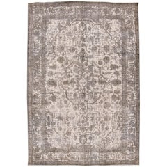 21st Century Contemporary Gray Overdyed Pakistani Rug