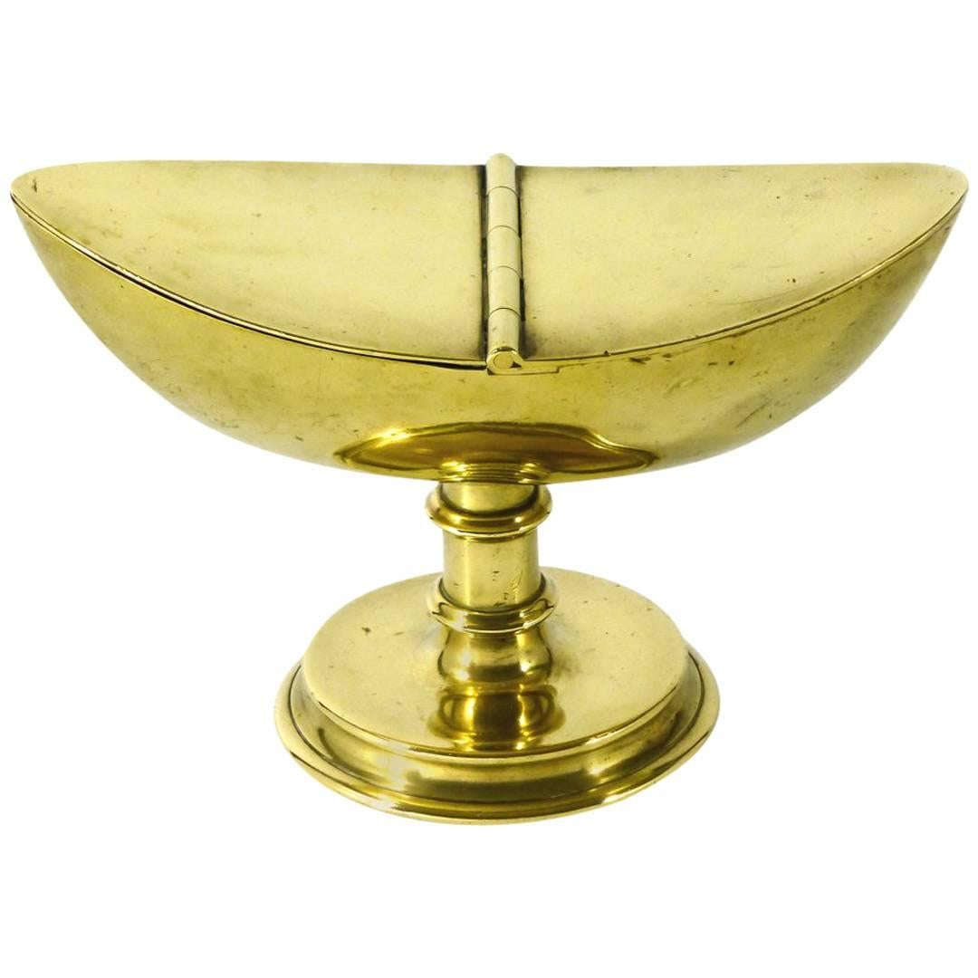 English Brass Incense Boat, circa 1800 For Sale