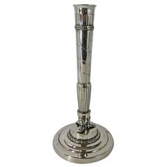 German Silver Single Candlestick, Augsburg, 1772