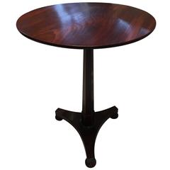 Antique Mahogany Flip Top Round Side Table