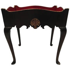 Classy Black, Red and Gold Side Table with Open Tray Top