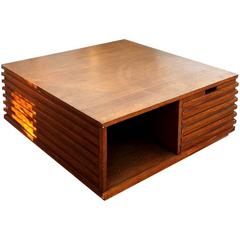 Art Deco Style Walnut "Cube" Coffee Table, circa 2000