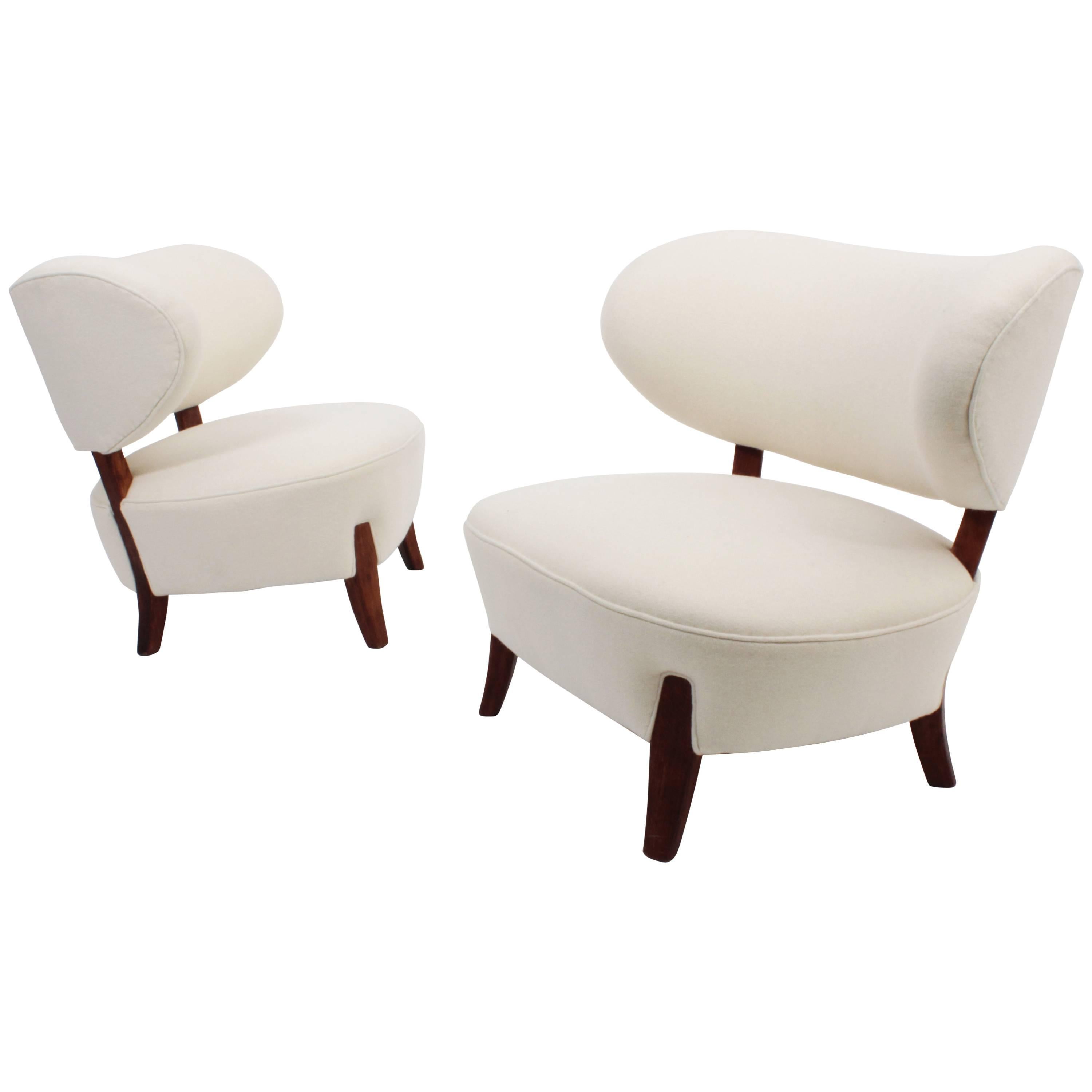 Pair of Otto Schulz Easy Chairs for Boet, Sweden, circa 1940