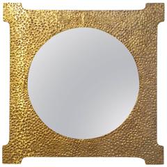 Italian Bronze Mirror by Luciano Frigerio