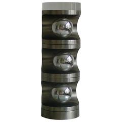 Unusual Brushed Steel and Perspex/Lucite Rotating Table Lamp, French circa 1970s 8