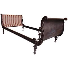 19th Century Daybed Cast Iron Completely Restored Copper Patina 9