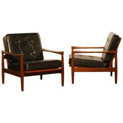 1960s, Set of Two Kolding Lounge Chairs by Erik Wørts for Bröderna Andersson