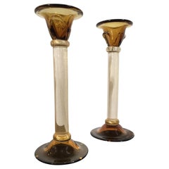 Pair of Murano Glass Candle Holders, circa 1998