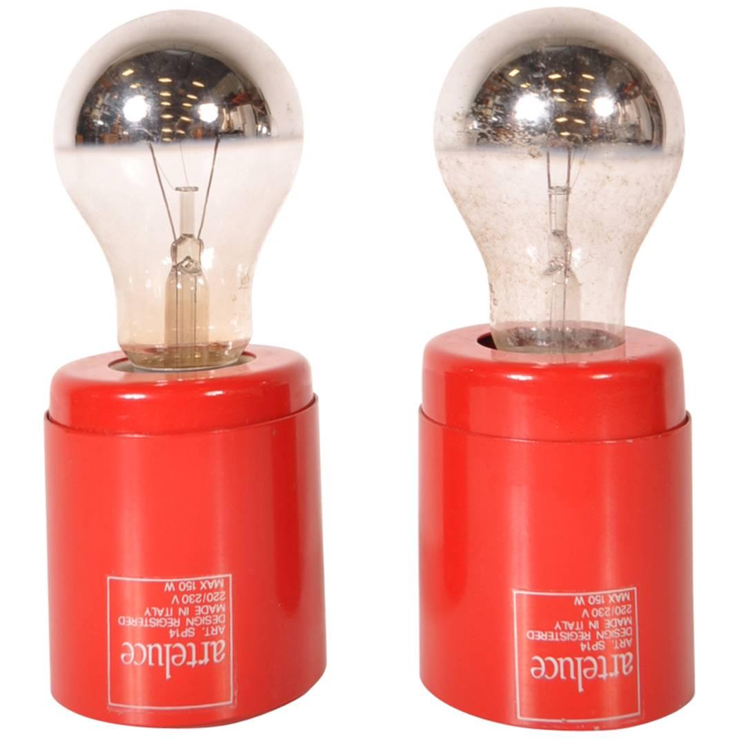 Pair of "SP14" Lights by Gino Sarfatti for Arteluce, Italy, circa 1960