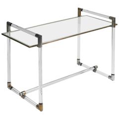 Adnet Jacques Low Table Glass Metal, 1932
