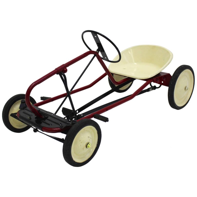 Mid Century Modern Red Vintage Toy Pedal Car For Children 1950s For Sale At 1stdibs