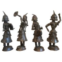 Group of Four Nepalese Silver Musicians 10