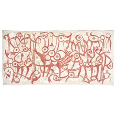Marta Maas-Fjetterström Wall Hanging "Röda Trolleriet", Sweden, 1960s 11