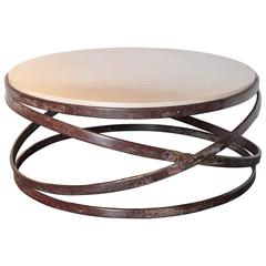 Artisanal Ring Limestone Coffee Table