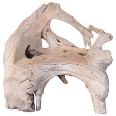 Sculptural Teak Bench 12