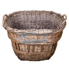 Early 20th Century French Wicker Champagne Harvest Basket