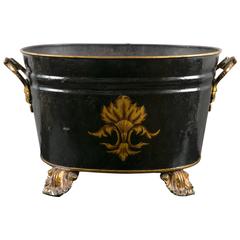 Decorative Tole Handled Tub or Planter