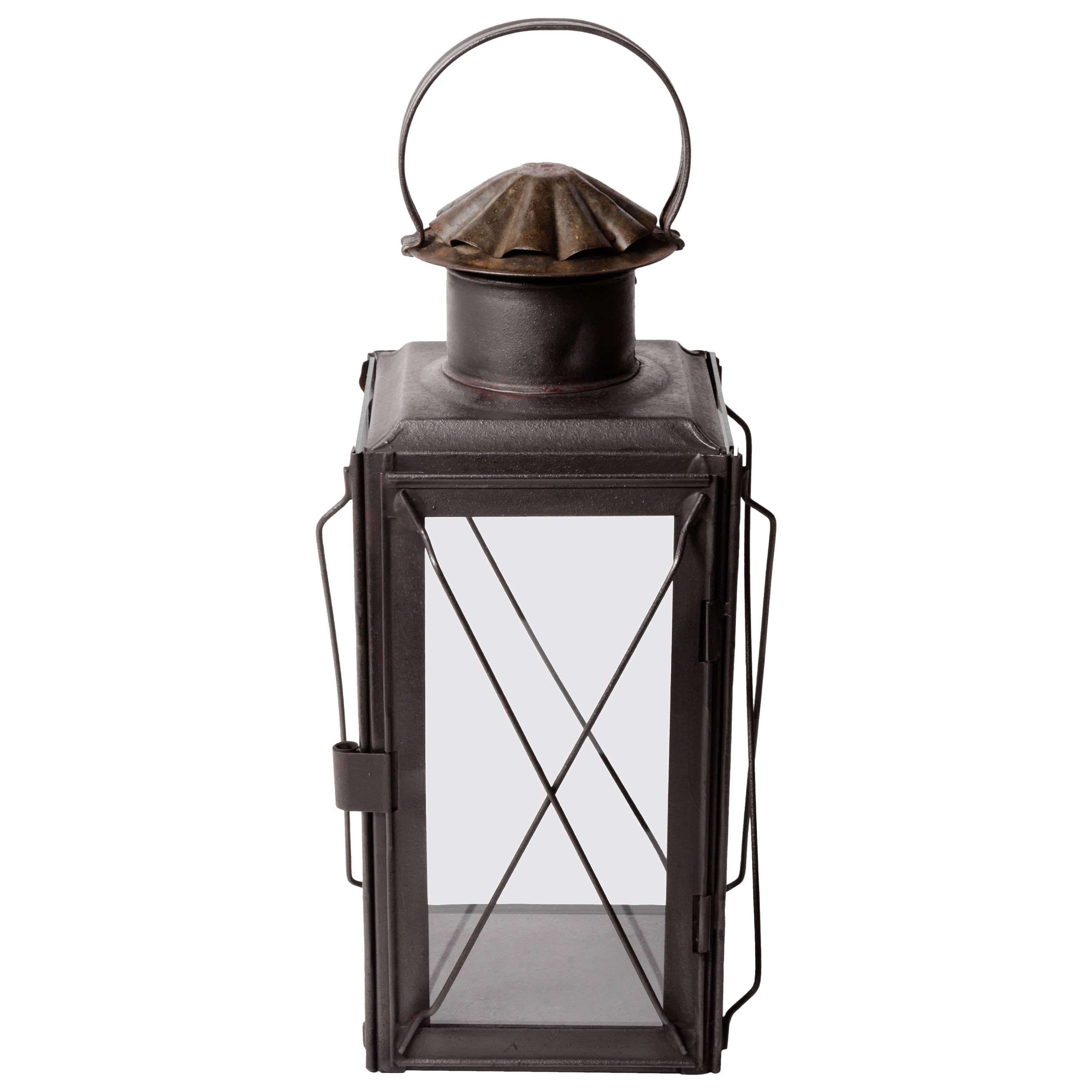19th Century Scottish Glass Side Lantern For Sale