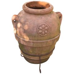 Large Weathered Italian Terra-Cotta Garden Urn